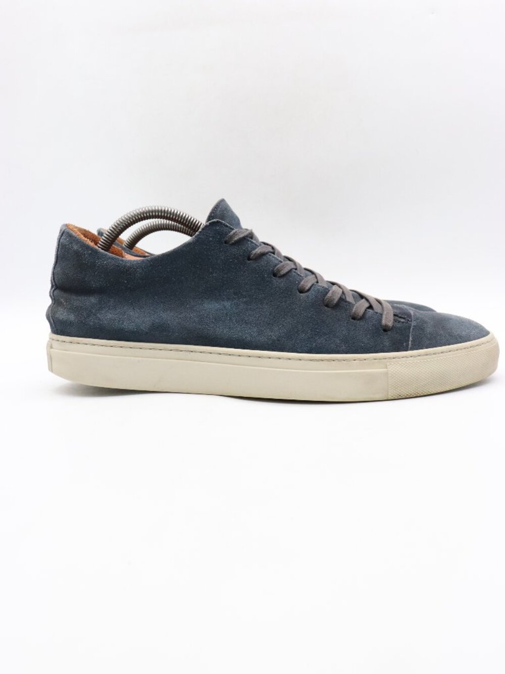 John Varvatos Reed 315 Men UK 10.5 US 11.5 Blue Suede Sneaker Handmade Portugal